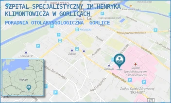 PORADNIA OTOLARYNGOLOGICZNA - SZPITAL SPECJALISTYCZNY IM.HENRYKA KLIMONTOWICZA W GORLICACH - UL. WĘGIERSKA 21,  GORLICE