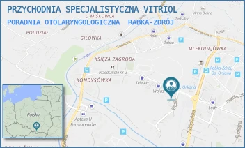PORADNIA OTOLARYNGOLOGICZNA - PRZYCHODNIA SPECJALISTYCZNA VITRIOL - UL. ORKANA 49,  RABKA-ZDRÓJ