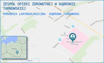 PORADNIA LARYNGOLOGICZNA - ZESPÓŁ OPIEKI ZDROWOTNEJ W DĄBROWIE TARNOWSKIEJ - UL. SZPITALNA 1,  DĄBROWA TARNOWSKA