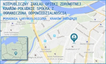 PORADNIA LARYNGOLOGICZNA - NIEPUBLICZNY ZAKŁAD OPIEKI ZDROWOTNEJ KRAKÓW-POŁUDNIE SPÓŁKA Z OGRANICZONĄ ODPOWIEDZIALNOŚCIĄ - UL. GEN. TADEUSZA KUTRZEBY 4,  KRAKÓW-PODGÓRZE