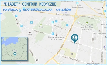 PORADNIA OTOLARYNGOLOGICZNA - "DIABET" CENTRUM MEDYCZNE - UL. KOŚCIUSZKI 18,  CHRZANÓW