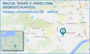 PORADNIA OTOLARYNGOLOGICZNA - MEDICOR SPÓŁKA Z OGRANICZONĄ ODPOWIEDZIALNOŚCIĄ - UL. CICHA 7,  GORLICE