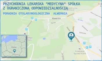 PORADNIA OTOLARYNGOLOGICZNA - PRZYCHODNIA LEKARSKA "MEDYCYNA" SPÓŁKA Z OGRANICZONĄ ODPOWIEDZIALNOŚCIĄ - Z. GĘSIKOWSKIEGO 16,  ALWERNIA