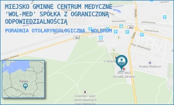 PORADNIA OTOLARYNGOLOGICZNA - MIEJSKO GMINNE CENTRUM MEDYCZNE "WOL-MED" SPÓŁKA Z OGRANICZONĄ ODPOWIEDZIALNOŚCIĄ - UL. SKALSKA 22,  WOLBROM