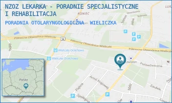PORADNIA OTOLARYNGOLOGICZNA - NZOZ LEKARKA - PORADNIE SPECJALISTYCZNE I REHABILITACJA - UL. ARTURA GROTTGERA 22,  WIELICZKA