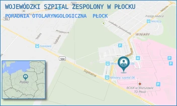 PORADNIA OTOLARYNGOLOGICZNA - WOJEWÓDZKI SZPITAL ZESPOLONY W PŁOCKU - MEDYCZNA 19,  PŁOCK