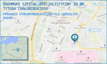 PORADNIA OTOLARYNGOLOGICZNA DLA DOROSŁYCH - RADOMSKI SZPITAL SPECJALISTYCZNY IM. DR TYTUSA CHAŁUBIŃSKIEGO - LEKARSKA 4,  RADOM