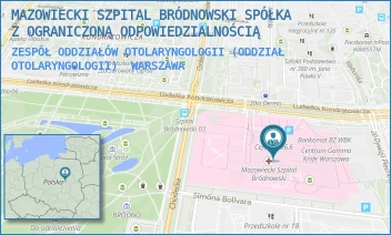 ZESPÓŁ ODDZIAŁÓW OTOLARYNGOLOGII (ODDZIAŁ OTOLARYNGOLOGII) - MAZOWIECKI SZPITAL BRÓDNOWSKI SPÓŁKA Z OGRANICZONĄ ODPOWIEDZIALNOŚCIĄ - KONDRATOWICZA 8,  WARSZAWA