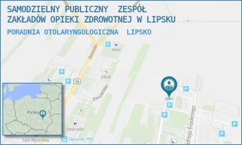 PORADNIA OTOLARYNGOLOGICZNA - SAMODZIELNY PUBLICZNY  ZESPÓŁ ZAKŁADÓW OPIEKI ZDROWOTNEJ W LIPSKU - JĘDRZEJA ŚNIADECKIEGO 2,  LIPSKO