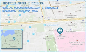 ODDZIAŁ OGÓLNOCHIRURGICZNY I CHIRURGII NOWORODKA - INSTYTUT MATKI I DZIECKA - MARCINA KASPRZAKA 17 A,  WARSZAWA WOLA