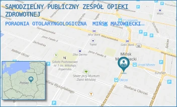 PORADNIA OTOLARYNGOLOGICZNA - SAMODZIELNY PUBLICZNY ZESPÓŁ OPIEKI ZDROWOTNEJ - KOŚCIUSZKI 9,  MIŃSK MAZOWIECKI