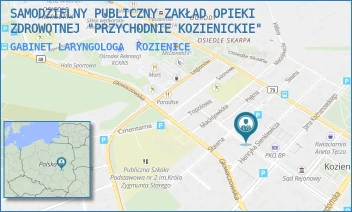 GABINET LARYNGOLOGA - SAMODZIELNY PUBLICZNY ZAKŁAD OPIEKI ZDROWOTNEJ "PRZYCHODNIE KOZIENICKIE" - SIENKIEWICZA 28,  KOZIENICE