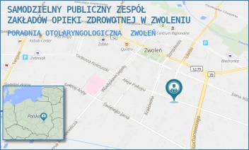 PORADNIA OTOLARYNGOLOGICZNA - SAMODZIELNY PUBLICZNY ZESPÓŁ ZAKŁADÓW OPIEKI ZDROWOTNEJ W ZWOLENIU - AL.POKOJU 5,  ZWOLEŃ