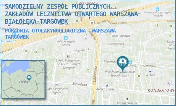 PORADNIA OTOLARYNGOLOGICZNA - SAMODZIELNY ZESPÓŁ PUBLICZNYCH ZAKŁADÓW LECZNICTWA OTWARTEGO WARSZAWA BIAŁOŁĘKA-TARGÓWEK - ŁOJEWSKA 6,  WARSZAWA TARGÓWEK