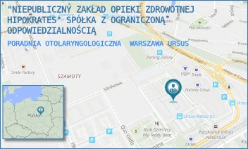 PORADNIA OTOLARYNGOLOGICZNA - "NIEPUBLICZNY ZAKŁAD OPIEKI ZDROWOTNEJ HIPOKRATES" SPÓŁKA Z OGRANICZONĄ ODPOWIEDZIALNOŚCIĄ - PLAC CZERWCA 1976 1,  WARSZAWA URSUS