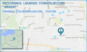 PORADNIA OTOLARYNGOLOGICZNA - PRZYCHODNIA LEKARSKO STOMATOLOGICZNA "AMODENT" - PADEREWSKIEGO 13,  PIASTÓW