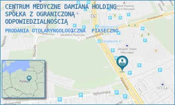 PRODANIA OTOLARYNGOLOGICZNA - CENTRUM MEDYCZNE DAMIANA HOLDING SPÓŁKA Z OGRANICZONĄ ODPOWIEDZIALNOŚCIĄ - PUŁAWSKA 42B,  PIASECZNO