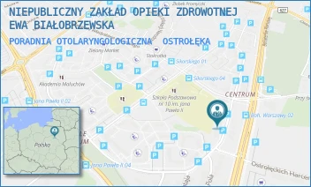 PORADNIA OTOLARYNGOLOGICZNA - NIEPUBLICZNY ZAKŁAD OPIEKI ZDROWOTNEJ EWA BIAŁOBRZEWSKA - MADALIŃSKIEGO 27/17,  OSTROŁĘKA