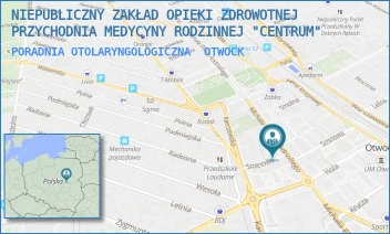PORADNIA OTOLARYNGOLOGICZNA - NIEPUBLICZNY ZAKŁAD OPIEKI ZDROWOTNEJ PRZYCHODNIA MEDYCYNY RODZINNEJ "CENTRUM" - ANDRIOLLEGO 36,  OTWOCK