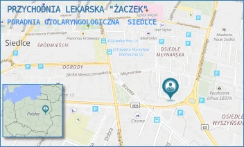 PORADNIA OTOLARYNGOLOGICZNA - PRZYCHODNIA LEKARSKA "ŻACZEK" - PRYMASA STEFANA WYSZYŃSKIEGO 18,  SIEDLCE