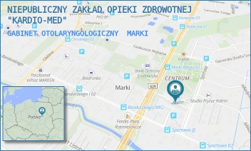 GABINET OTOLARYNGOLOGICZNY - NIEPUBLICZNY ZAKŁAD OPIEKI ZDROWOTNEJ "KARDIO-MED" - SPORTOWA 3,  MARKI