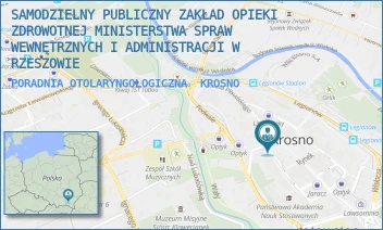 PORADNIA OTOLARYNGOLOGICZNA - SAMODZIELNY PUBLICZNY ZAKŁAD OPIEKI ZDROWOTNEJ MINISTERSTWA SPRAW WEWNĘTRZNYCH I ADMINISTRACJI W RZESZOWIE - UL. PORTIUSA 2,  KROSNO