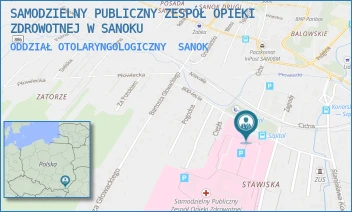 ODDZIAŁ OTOLARYNGOLOGICZNY - SAMODZIELNY PUBLICZNY ZESPÓŁ OPIEKI ZDROWOTNEJ W SANOKU - UL. 800-LECIA 26,  SANOK