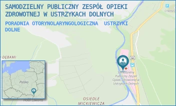 PORADNIA OTORYNOLARYNGOLOGICZNA - SAMODZIELNY PUBLICZNY ZESPÓŁ OPIEKI ZDROWOTNEJ W USTRZYKACH DOLNYCH - UL. 29 LISTOPADA 57,  USTRZYKI DOLNE