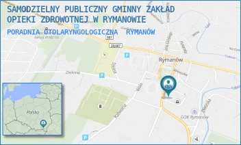 PORADNIA OTOLARYNGOLOGICZNA - SAMODZIELNY PUBLICZNY GMINNY ZAKŁAD OPIEKI ZDROWOTNEJ W RYMANOWIE - UL. PIŁSUDSKIEGO 2,  RYMANÓW