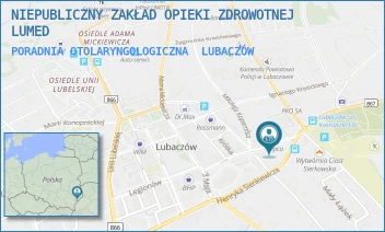 PORADNIA OTOLARYNGOLOGICZNA - NIEPUBLICZNY ZAKŁAD OPIEKI ZDROWOTNEJ LUMED - UL. TADEUSZA KOŚCIUSZKI 16,  LUBACZÓW