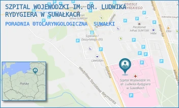 PORADNIA OTOLARYNGOLOGICZNA - SZPITAL WOJEWÓDZKI IM. DR. LUDWIKA RYDYGIERA W SUWAŁKACH - SZPITALNA 60,  SUWAŁKI