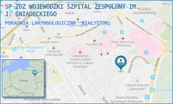 PORADNIA LARYNGOLOGICZNA - SP ZOZ WOJEWÓDZKI SZPITAL ZESPOLONY IM. J. ŚNIADECKIEGO - WOŁODYJOWSKIEGO 2/1,  BIAŁYSTOK