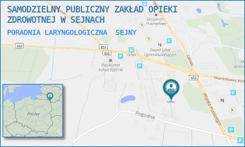 PORADNIA LARYNGOLOGICZNA - SAMODZIELNY PUBLICZNY ZAKŁAD OPIEKI ZDROWOTNEJ W SEJNACH - WOJSKA  POLSKIEGO 60D,  SEJNY