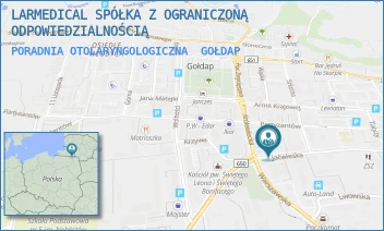 PORADNIA OTOLARYNGOLOGICZNA - LARMEDICAL SPÓŁKA Z OGRANICZONĄ ODPOWIEDZIALNOŚCIĄ - JAĆWIESKA 5,  GOŁDAP