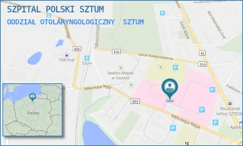 ODDZIAŁ OTOLARYNGOLOGICZNY - SZPITAL POLSKI SZTUM - UL. REJA 12,  SZTUM