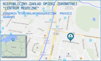 PORADNIA OTORYNOLARYNGOLOGICZNA - NIEPUBLICZNY ZAKŁAD OPIEKI ZDROWOTNEJ "CENTRUM MEDYCZNE" - UL. ALEJA KSIĘDZA JÓZEFA WALĄGA 3,  PRUSZCZ GDAŃSKI