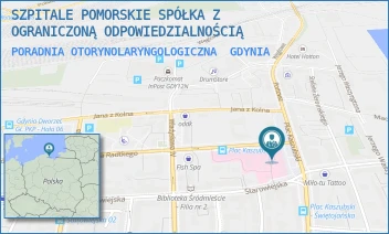 PORADNIA OTORYNOLARYNGOLOGICZNA - SZPITALE POMORSKIE SPÓŁKA Z OGRANICZONĄ ODPOWIEDZIALNOŚCIĄ - UL. WÓJTA RADTKEGO 1,  GDYNIA
