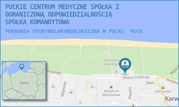PORADNIA OTORYNOLARYNGOLOGICZNA W PUCKU - PUCKIE CENTRUM MEDYCZNE SPÓŁKA Z OGRANICZONĄ ODPOWIEDZIALNOŚCIĄ SPÓŁKA KOMANDYTOWA - UL. WOJSKA POLSKIEGO 22,  PUCK