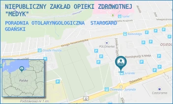 PORADNIA OTOLARYNGOLOGICZNA - NIEPUBLICZNY ZAKŁAD OPIEKI ZDROWOTNEJ "MEDYK" - UL. JURANDA ZE SPYCHOWA 2,  STAROGARD GDAŃSKI