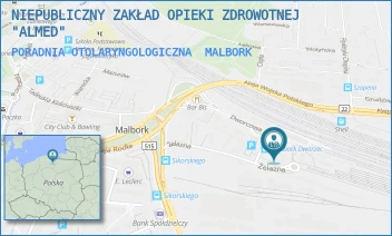 PORADNIA OTOLARYNGOLOGICZNA - NIEPUBLICZNY ZAKŁAD OPIEKI ZDROWOTNEJ "ALMED" - UL. DWORCOWA 14,  MALBORK