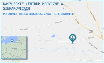 PORADNIA OTOLARYNGOLOGICZNA - KASZUBSKIE CENTRUM MEDYCZNE W SIERAKOWICACH - UL. LĘBORSKA 34/1,  SIERAKOWICE
