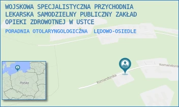 PORADNIA OTOLARYNGOLOGICZNA - WOJSKOWA SPECJALISTYCZNA PRZYCHODNIA LEKARSKA SAMODZIELNY PUBLICZNY ZAKŁAD OPIEKI ZDROWOTNEJ - UL. KOMANDORSKA 54.,  LĘDOWO-OSIEDLE