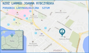 PORADNIA LARYNGOLOGICZNA - NZOZ LARMED JOANNA RYBCZYŃSKA - CHEŁMIŃSKA 8,  SZTUM