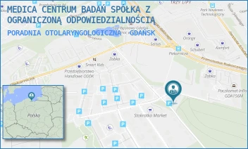 PORADNIA OTOLARYNGOLOGICZNA - MEDICA CENTRUM BADAŃ SPÓŁKA Z OGRANICZONĄ ODPOWIEDZIALNOŚCIĄ - UL. STANISŁAWA LEMA 21,  GDAŃSK