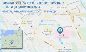 ODDZIAŁ OTOLARYNGOLOGICZNY - SOSNOWIECKI SZPITAL MIEJSKI SPÓŁKA Z O.O. W RESTRUKTURYZACJI - UL. EMILA ZEGADŁOWICZA 3,  SOSNOWIEC