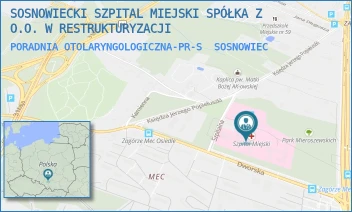 PORADNIA OTOLARYNGOLOGICZNA-PR-S - SOSNOWIECKI SZPITAL MIEJSKI SPÓŁKA Z O.O. W RESTRUKTURYZACJI - UL. SZPITALNA 1,  SOSNOWIEC