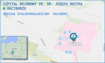 ODDZIAŁ OTOLARYNGOLOGICZNY - SZPITAL REJONOWY IM. DR. JÓZEFA ROSTKA W RACIBORZU - UL. GAMOWSKA 3,  RACIBÓRZ