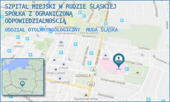 ODDZIAŁ OTOLARYNGOLOGICZNY - SZPITAL MIEJSKI W RUDZIE ŚLĄSKIEJ SPÓŁKA Z OGRANICZONĄ ODPOWIEDZIALNOŚCIĄ - UL. WINCENTEGO LIPA 2,  RUDA ŚLĄSKA