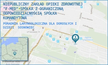 PORADNIA LARYNGOLOGICZNA DLA DOROSŁYCH I DZIECI - NIEPUBLICZNY ZAKŁAD OPIEKI ZDROWOTNEJ "F-MED" SPÓŁKA Z OGRANICZONĄ ODPOWIEDZIALNOŚCIĄ SPÓŁKA KOMANDYTOWA - UL. LENARTOWICZA 108,  SOSNOWIEC