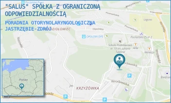 PORADNIA OTORYNOLARYNGOLOGICZNA - "SALUS" SPÓŁKA Z OGRANICZONĄ ODPOWIEDZIALNOŚCIĄ - UL. WROCŁAWSKA 12A,  JASTRZĘBIE-ZDRÓJ